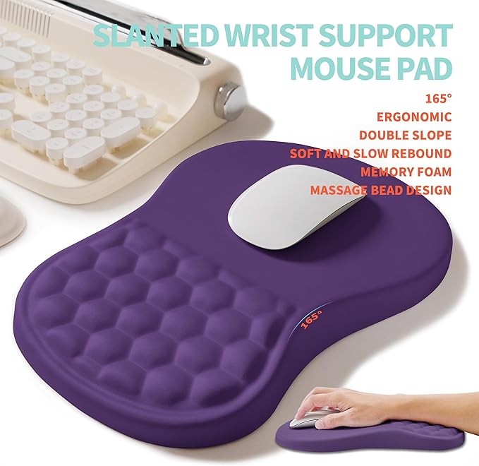 KUOSGM 2-in-1 Ergonomic Set, Wave Rise Keyboard Wrist Rest and Massage Bulge - Image 3
