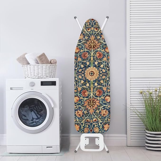 ZCFYGDX Vintage Flower Print 14 x 45 Ironing Board Covers Nylon Buckle Straps - Image 3