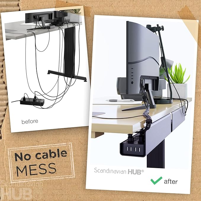 No-Screw Under Desk Cable Management Tray - Image 2