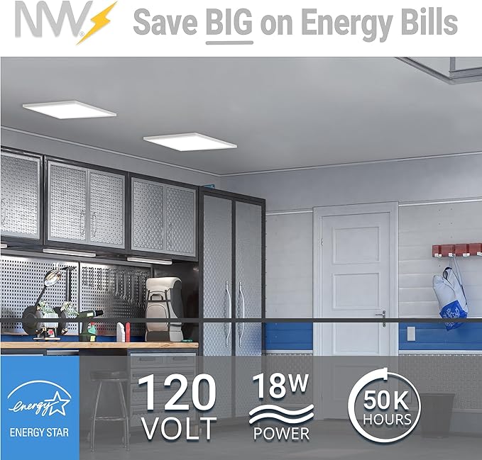 NUWATT 1x1 FT LED Square Surface Mount Panel, 5CCT - Image 8