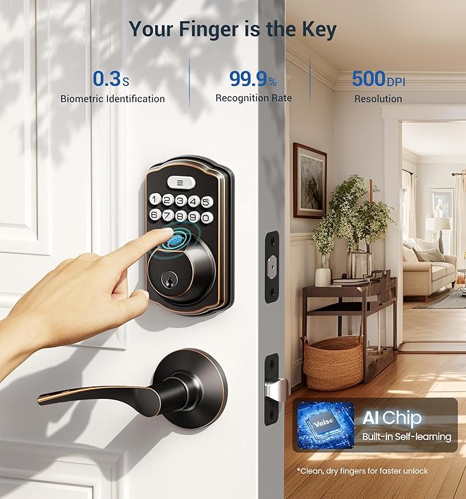 Veise Fingerprint Door Lock - Image 2
