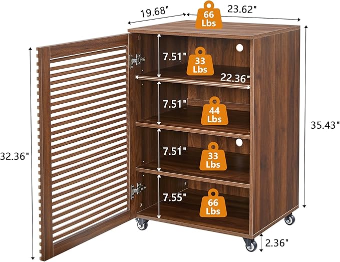 LEVNARY 5-Tier AV Media Cabinet - Image 2
