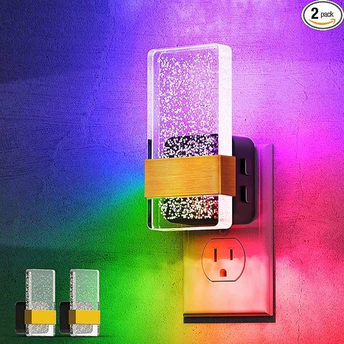 L LOHAS LED Night Lights Plug Into Wall, Color Changing Night Light by LLOHASLED