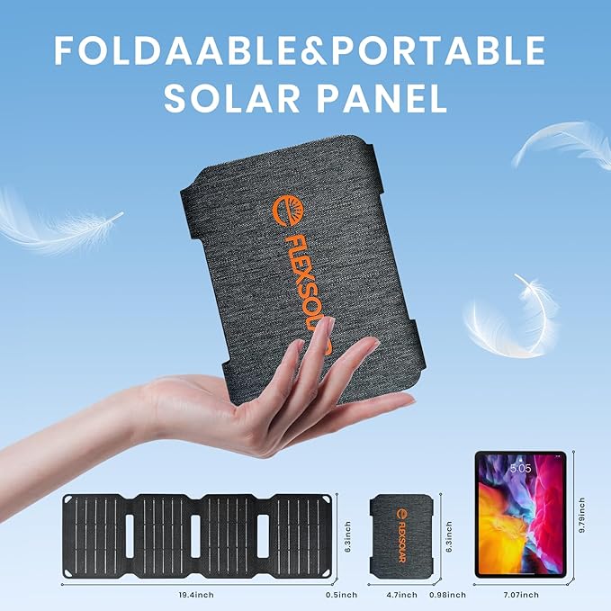 10W Mini Solar Panel, USB Solar Charger Foldable Portable IP67 Waterproof Solar - Image 3