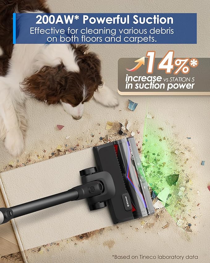 Tineco Pure ONE Station 5 Pro Cordless Smart Stick Vacuum, Automatic Dust - Image 4