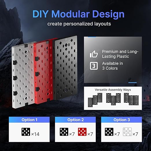 PEGZONE Controller and Headphone Holder Wall Mount, Modular Gaming Pegboard - Image 2