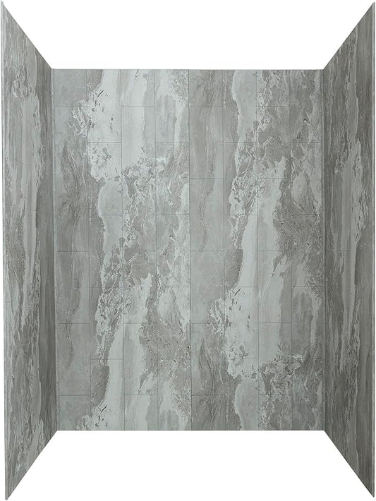 Palisade 78in x 60in x 36in Waterproof Vinyl Shower Surround Kit by PalisadeWallTilesandPlanks