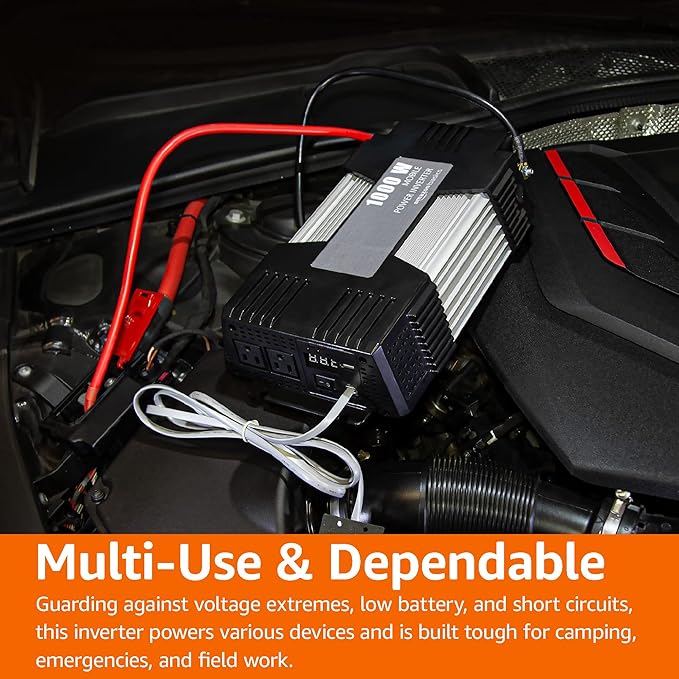 Amazon Basics 1000W Car Power Inverter - 12V to AC 110V - Image 8