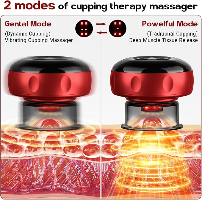 Cakoutanb Smart Cupping Therapy Massager, 7 in 1 Red Light Cupping Therapy Set - Image 3