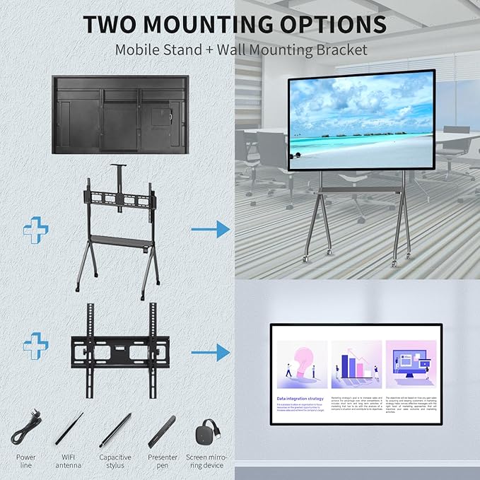 TouchWo 55" Touchscreen Monitor Smart Board, 4K Interactive Presentation - Image 6
