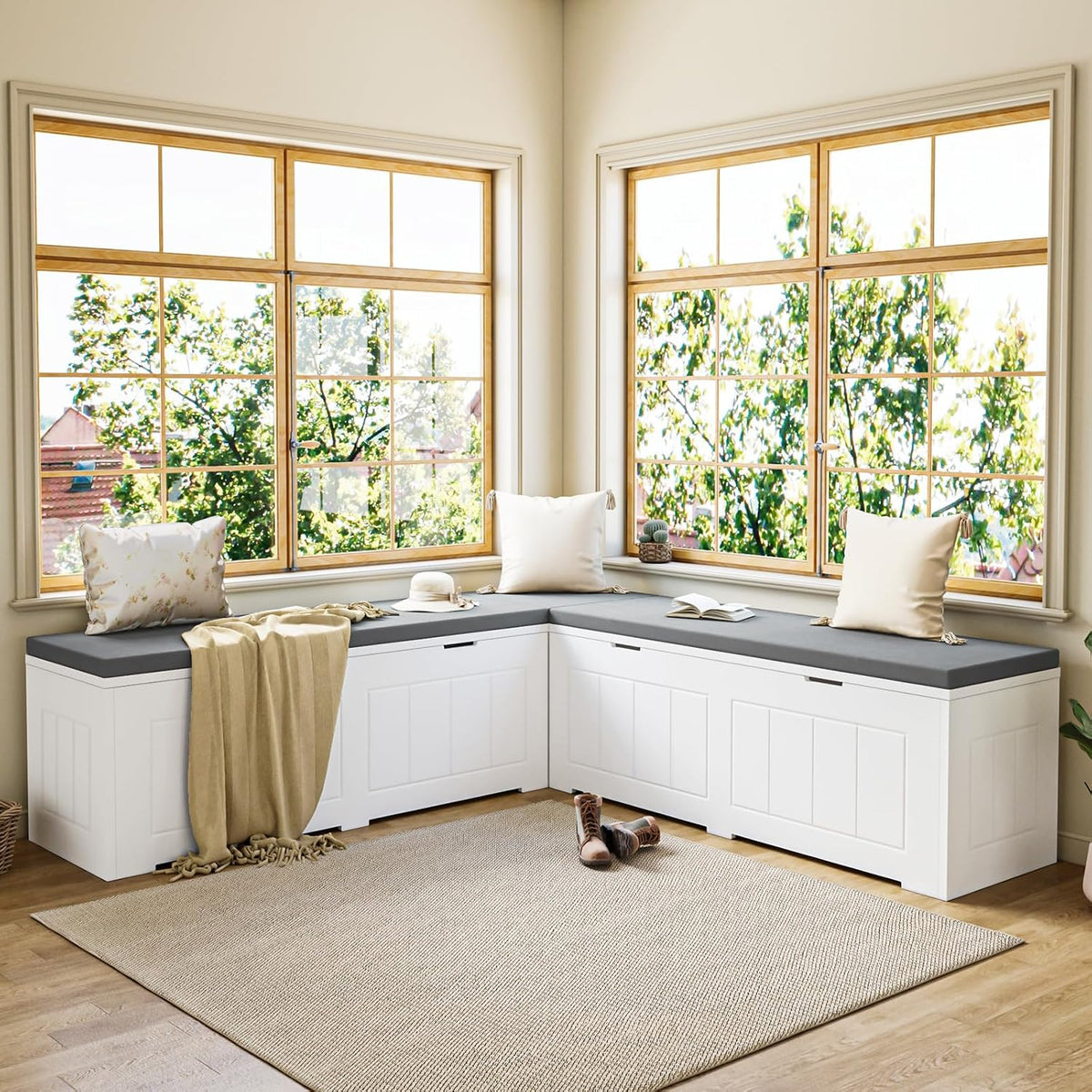l shape corner bench with storage, breakfast nook, main product view