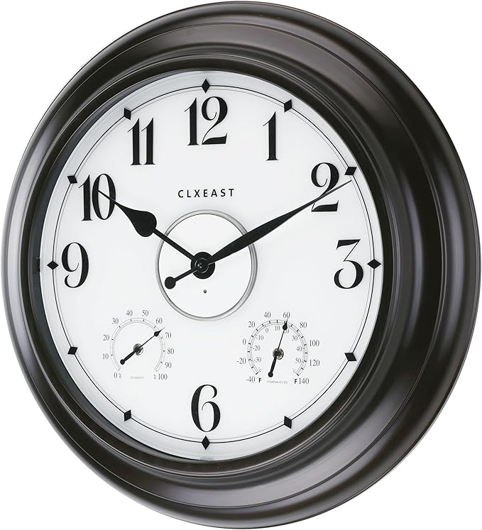 CLXEAST 24 Inch LED Self-Illuminated Outdoor Metal Clocks Waterproof, Large - Image 9