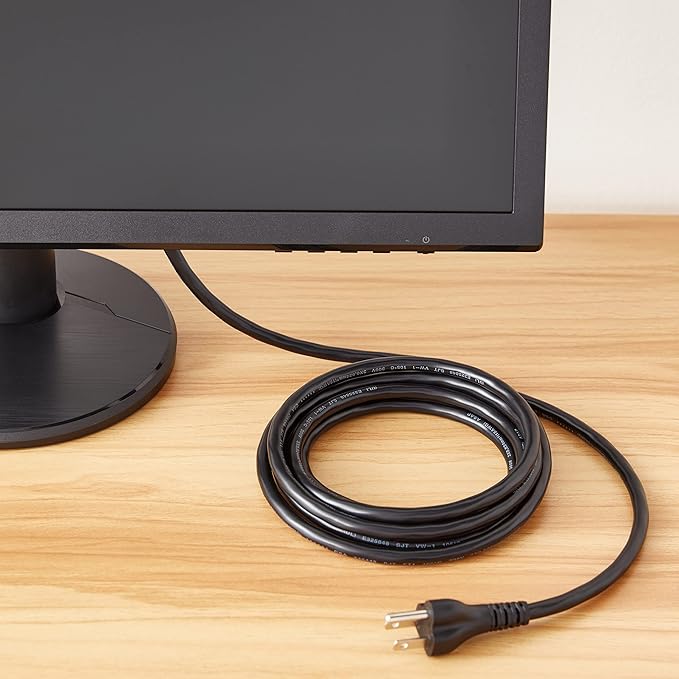 Amazon Basics PC Power Cord, 10 feet, AC Power Cord - Image 7