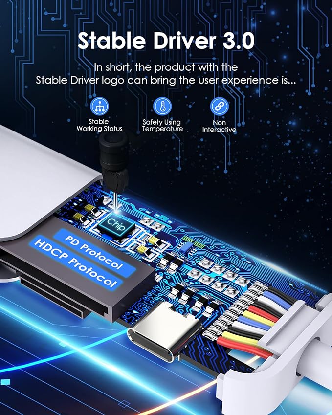 LENTION USB C Hub with 100W Charging, 4K HDMI, Dual Card Reader, USB 3.0 & 2.0 - Image 6