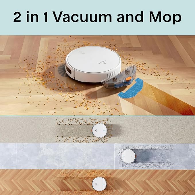SereneLife Smart Robot Vacuum Cleaner and Mop Combo, App Control, 3 Cleaning - Image 2