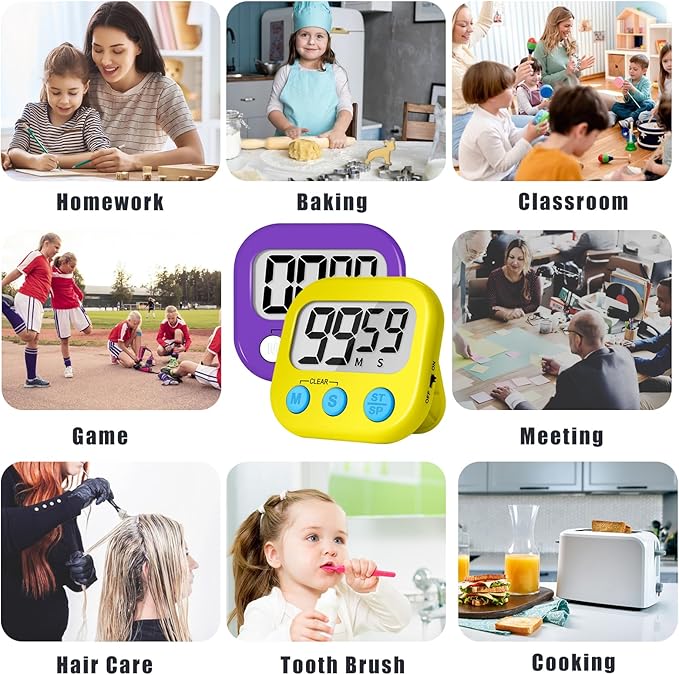 ZILLEEN Classroom Timer for Kids Teachers 2 Pack Digital Timers - Image 6