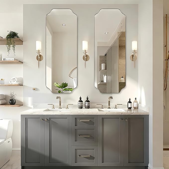 ANDY STAR 18" x 48" Chrome Full Length Mirror, Large Rectangle Bathroom Mirror - Image 3
