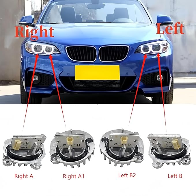 SOCAL-LED LIGHTING Yellow Angel Eye Daytime Running Light DRL Xenon Headlight - Image 3