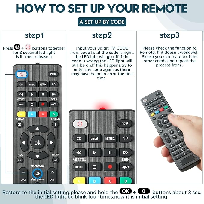Paquete de 2:Universal TV Remote Control is Suitable - Image 3