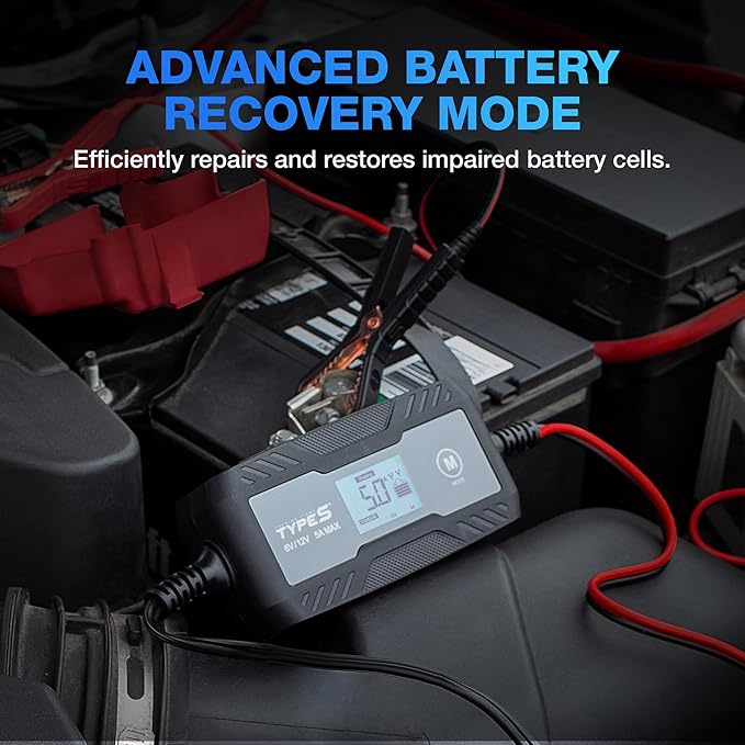 Type S 5A Smart Battery Charger & Maintainer – 6V & 12V Automatic Car Battery - Image 5
