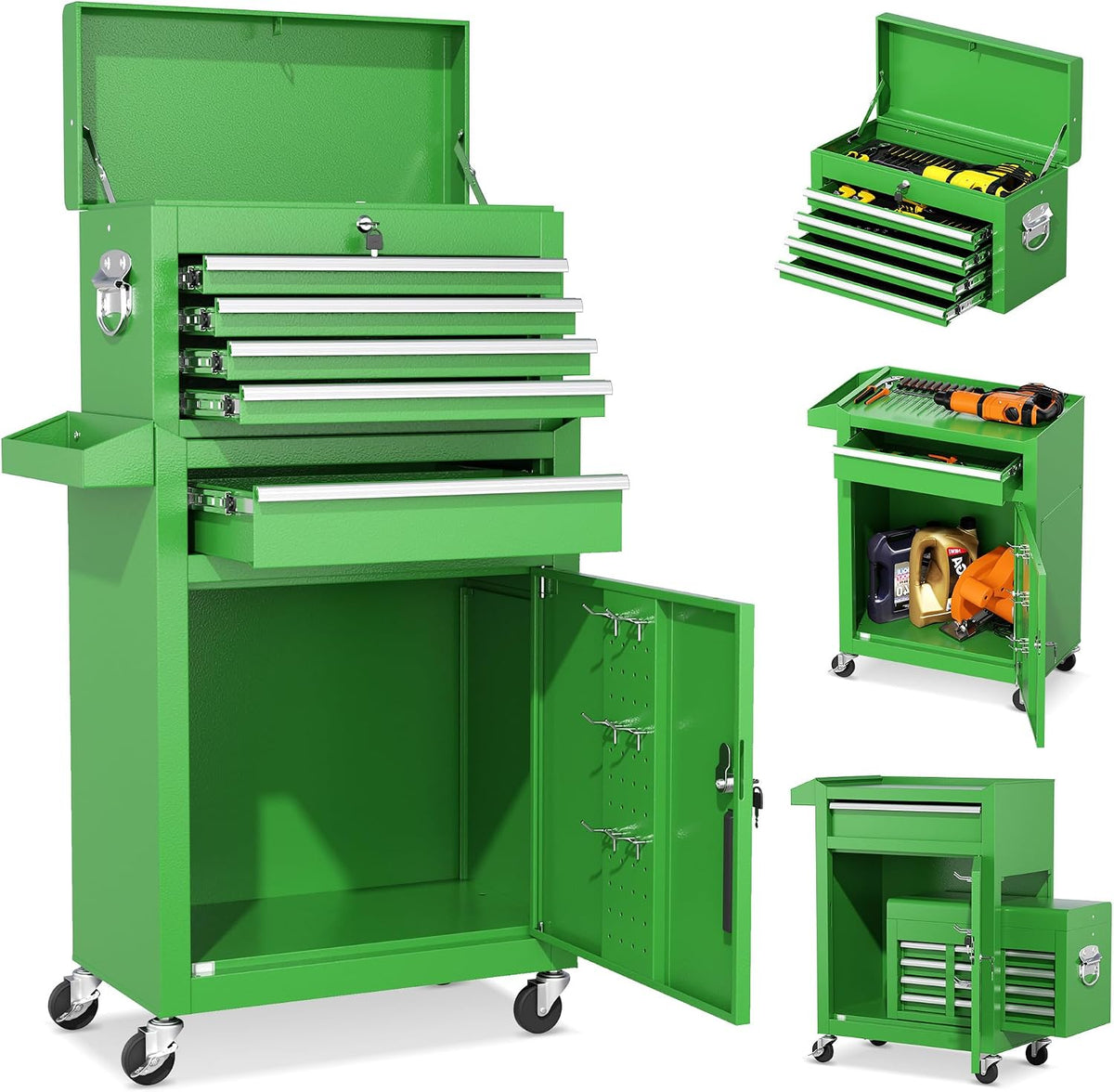 intergreat rolling tool chest, 5-drawer tool box organizer, main product view