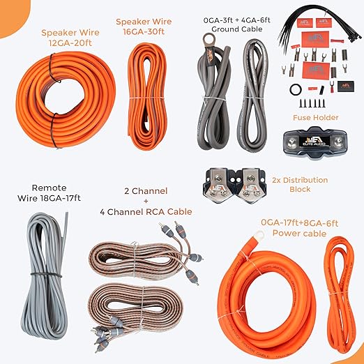 Elite Audio Premium Series Amp Kit Copper Clad Aluminum Wire, Triple-Shielded - Image 2