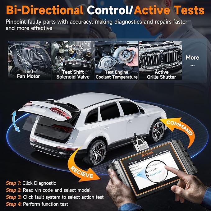 2025 FOXWELL NT716 OBD2 Scanner Bidirectional Control 9+ Resets Scan Tool ABS - Image 3