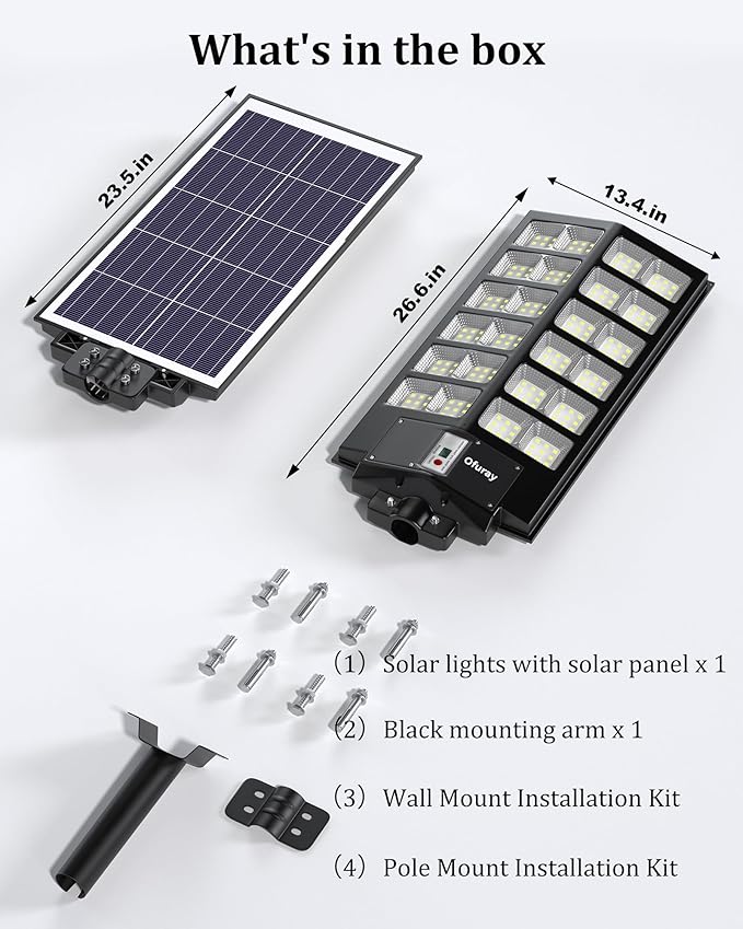 Ofuray Of-9800W Solar Street Lights Outdoor, Solar Security Flood Lights - Image 7