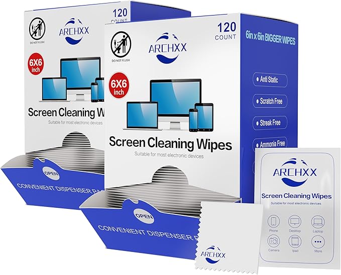 ARCHXX Screen Wipes for Electronics, Car Screen Cleaner, Lens Wipes by ARCHXXeachwipecounts