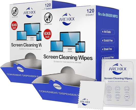 ARCHXX Screen Wipes for Electronics, Car Screen Cleaner, Lens Wipes by ARCHXXeachwipecounts
