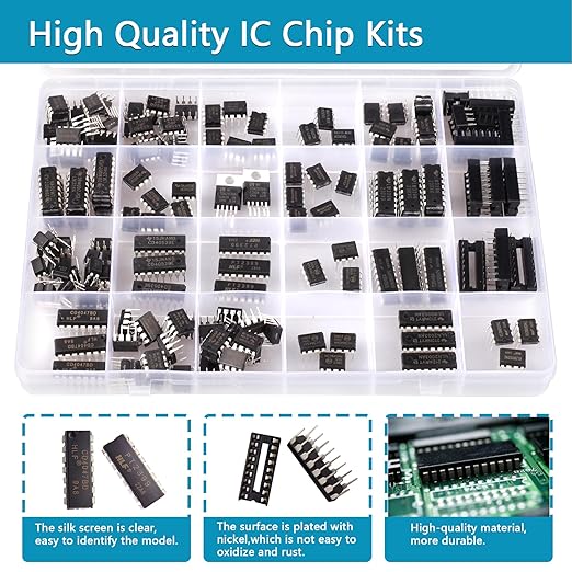 IC Chips kit Minidodoca 173 pcs 20 Values Chip Assortment Set+12 pcs - Image 3