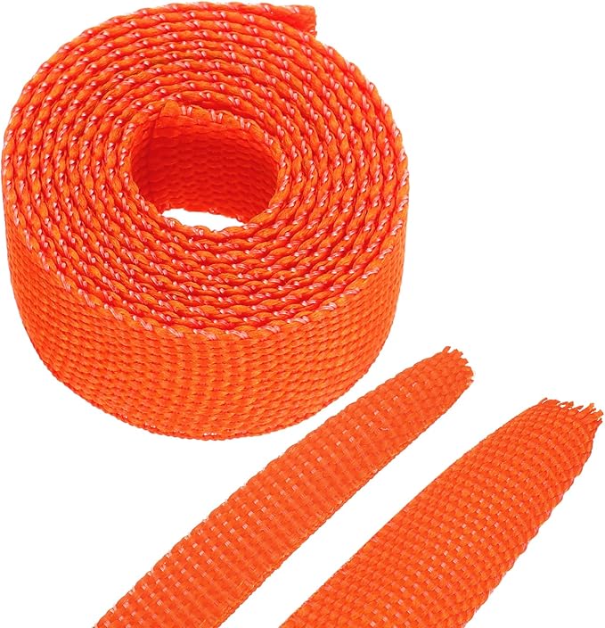 MECCANIXITY Braided Cable Sleeves Heat Shrinkable Fabric Sleeving, 3/8" 3ft by MECCANIXITY