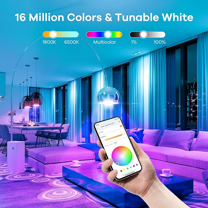 Linkind WiFi Smart Light Bulbs, Alexa Light Bulb Work - Image 4
