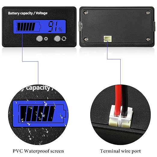 DC 12V 24V 36V 48V 60V 72V 84V Golf Cart Battery Meter - Image 4