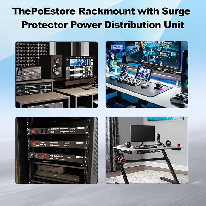 ThePoEstore 1U PDU Network Servers Surge Protector Power Distribution Unit - Image 7