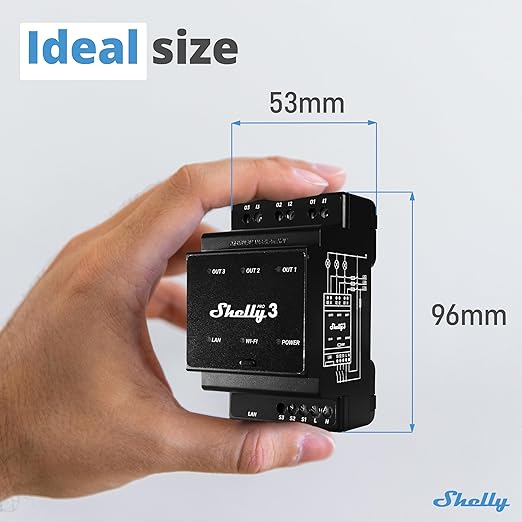Shelly Pro 3 | Wi-Fi & LAN, 3-Channel Smart Relay | Home & Facility Automation - Image 6