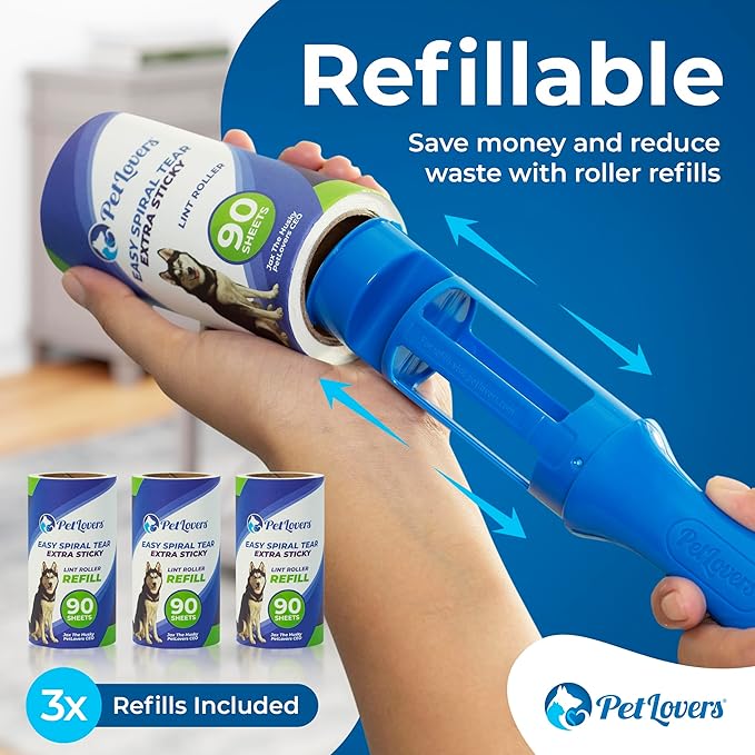 PetLovers Extra Sticky Lint Roller Mega Value Set 450 Sheets - Image 6