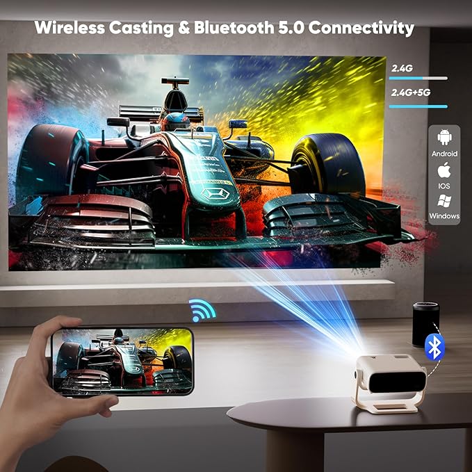Wielio Smart Projector with WiFi 6 and Bluetooth - Image 4