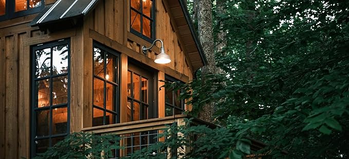 Steel Lighting Co. Hawthorne Barn Light | Outdoor Wall Mounted | 8 inch Dome | - Image 4