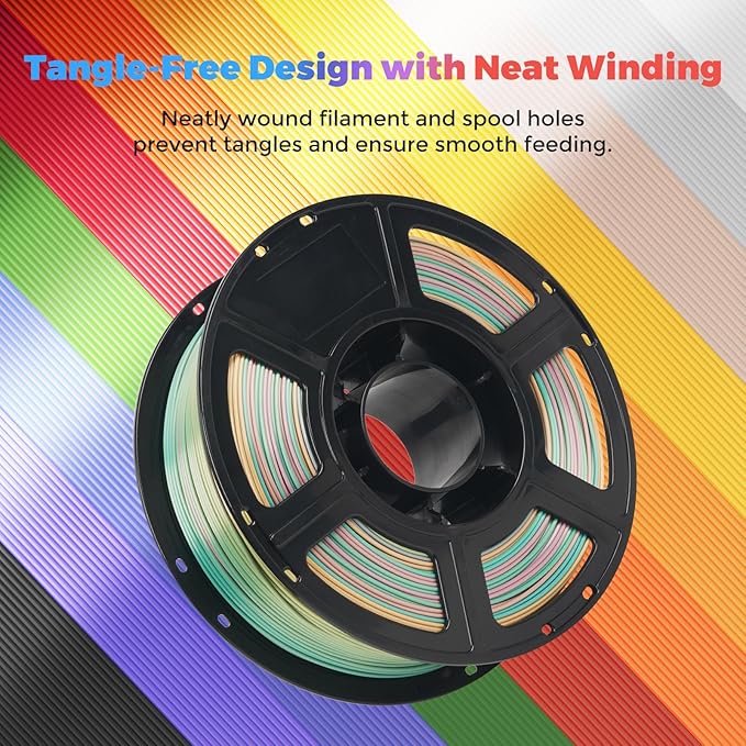FLASHFORGE Silk PLA Filament 1.75mm, 3D Printer Filament 1kg Spool, Smooth and - Image 6