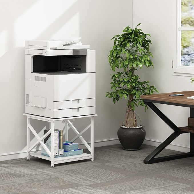 Fannova 23.6 x 23.6 Inches Large Printer Stand, 2 Tier Square Printer Table - Image 6