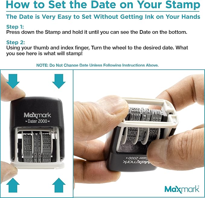 MaxMark Dater 2000, Self Inking Small Date Stamp - Image 8