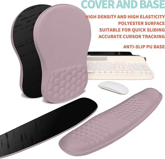 KUOSGM 2-in-1 Ergonomic Set, Wave Rise Keyboard Wrist Rest and Massage Bulge - Image 6