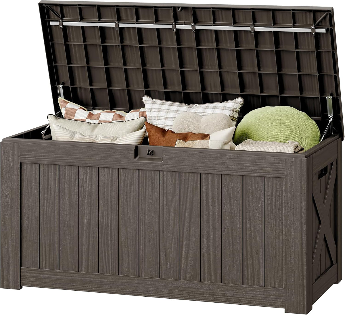 130 gallon deck box outdoor indoor waterproof storage, main product view