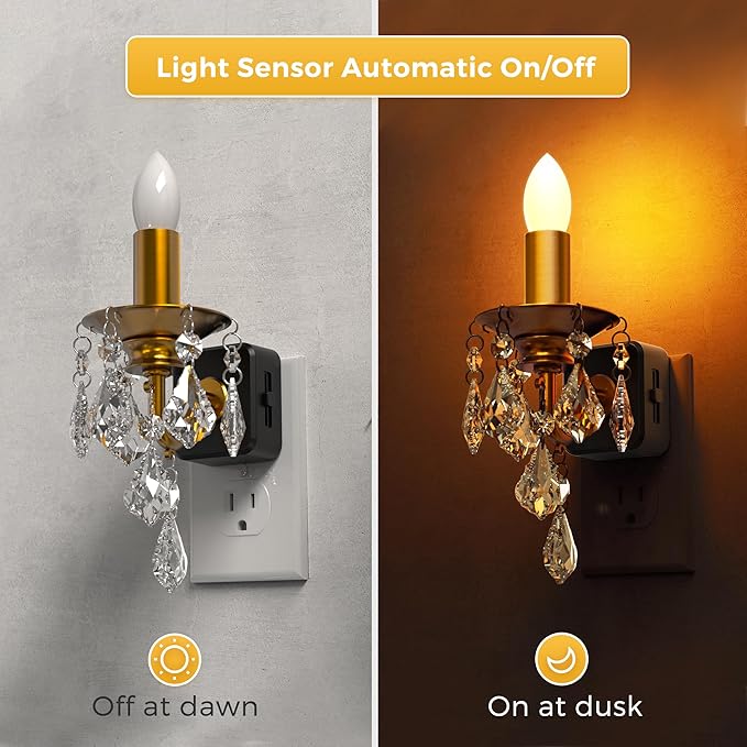 L LOHAS LED Flameless Candle Night Light, 2 Pack Night Lights Plug into Wall - Image 2