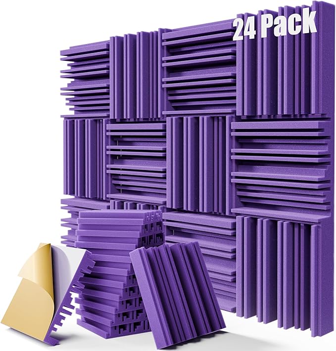 24 Pack Sound Proof Foam Panels by ZELMINE