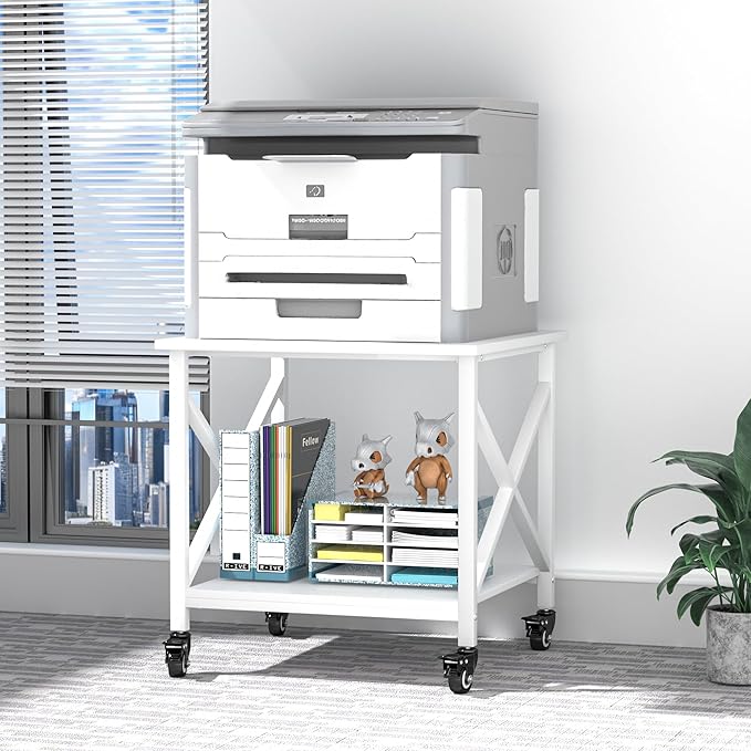 TQQDCI Printer Stand, 23.6 x 23.6 Inches Large Printer Stand - Image 2