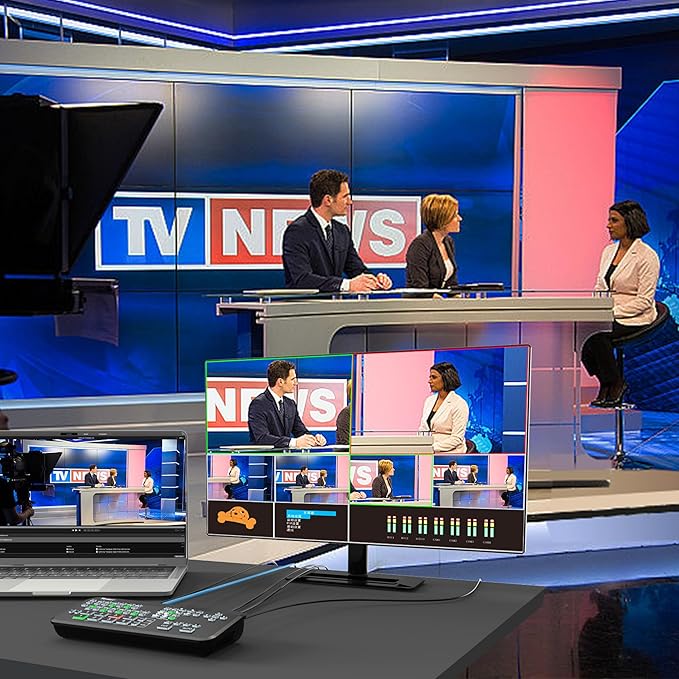 Yinker 4-Channel HDMI Live Stream Switcher, Video Mixer Switcher w/PVW & PGM - Image 2