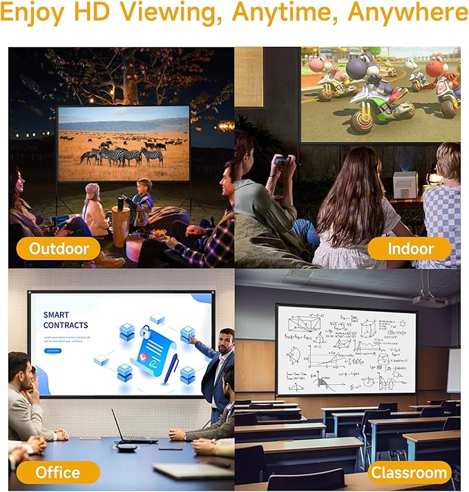 Outdoor Projector Screen with Stand, SCREENMAX 120 inch Foldable Projector - Image 8