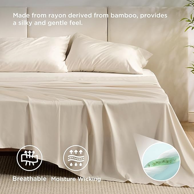 Bedsure King Size Sheets Set, Cooling Sheets - Image 3